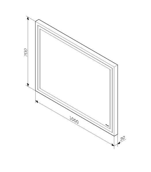 Дзеркало з LED-підсвічуванням по периметру, 100 см AM.PM Gem M91AMOX1001WG38 M91AMOX1001WG38 фото