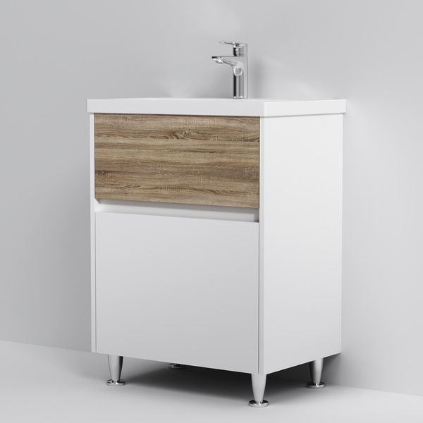 Тумба з раковиною підлогова, 60 см, 2 ящики AM.PM Gem S M91-FSX0602-WC0602WF38 M91-FSX0602-WC0602WF38 фото
