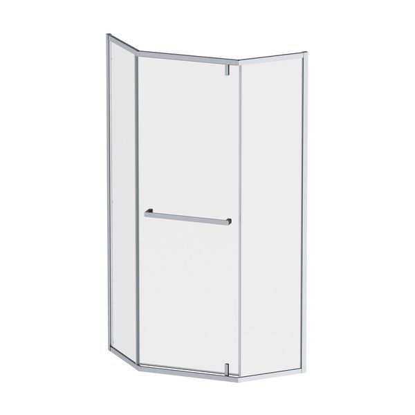 Душова огорожа Gem 5-corner Pivot 90x90 см, без піддона, хромований профіль AM.PM Gem W90UG-405-9090-MT W90UG-405-9090-MT фото