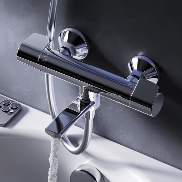 Змішувач для ванни та душу з термостатом AM.PM X-Joy, хром F85A50000 F85A50000 фото