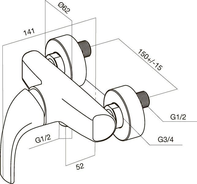 Змішувач для душу AM.PM Sense F7520000 F7520000 фото