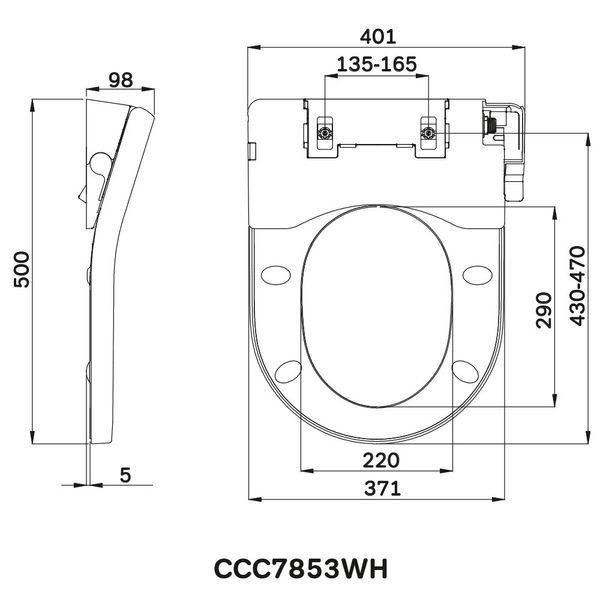 Електронна кришка-біде AM.PM Care Clean CCC7853WH CCC7853WH фото
