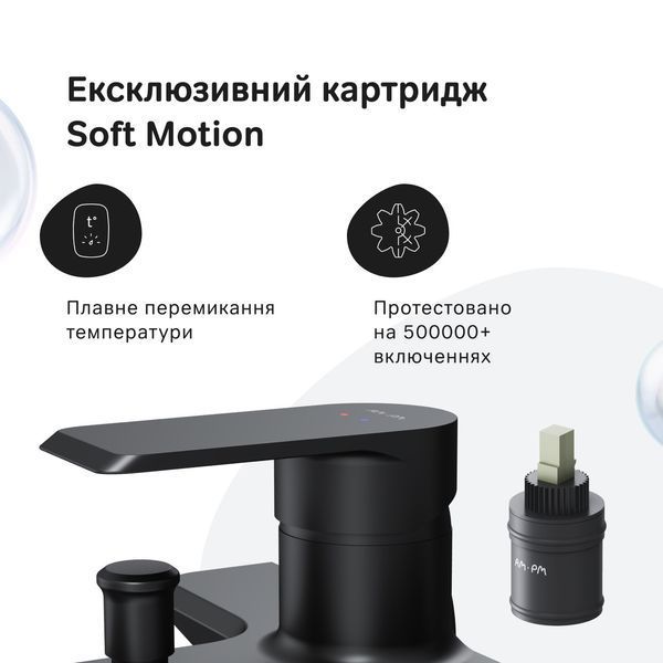 Змішувач для ванни та душу AM.PM Flash, чорний F9H10022 F9H10022 фото