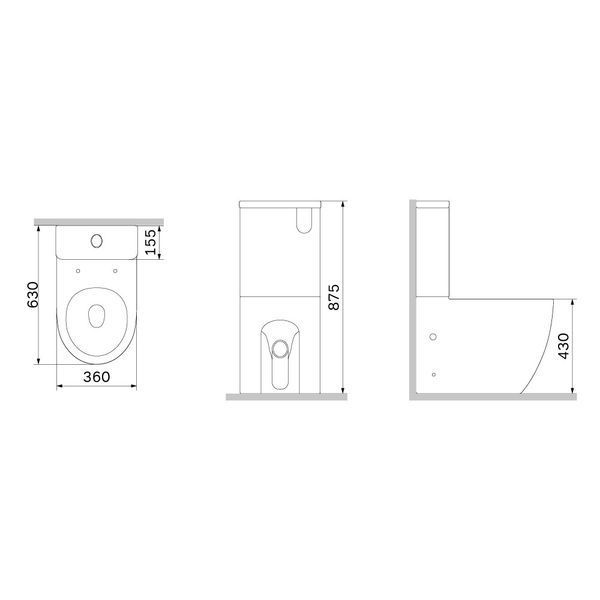 Унітаз-компакт AquaSpin AM.PM Like із сидінням мікроліфт CLA8600SC CLA8600SC фото