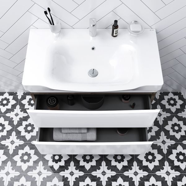 Тумба з раковиною підвісна, 80 см AM.PM Like M80-FHX0802V-WC0802-38 M80-FHX0802V-WC0802-38 фото