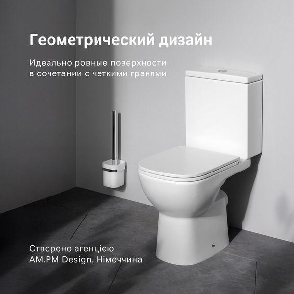 Унітаз-компакт AquaSpin AM.PM Pride із сидінням мікроліфт CPA8900SC CPA8900SC фото