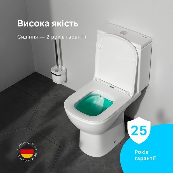 Унітаз-компакт AquaSpin AM.PM Pride із сидінням мікроліфт CPA8900SC CPA8900SC фото