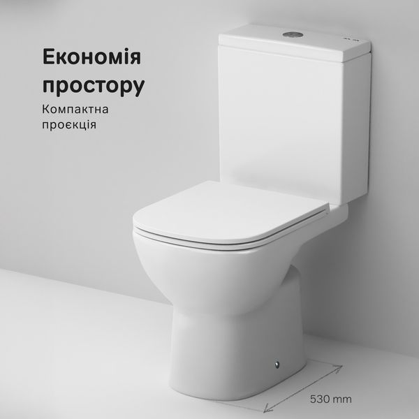 Унітаз-компакт AquaSpin AM.PM Pride із сидінням мікроліфт CPA8900SC CPA8900SC фото
