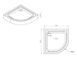 Піддон душовий 80x80 см, із сифоном AM.PM Gem W90T-401-080W W90T-401-080W фото 2