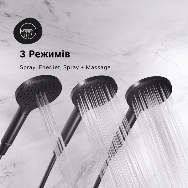 Душова система AM.PM Like ShowerSpot з термостатом, чорна F0780422 F0780422 фото