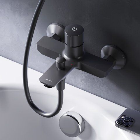 Змішувач для ванни та душу TouchReel AM.PM X-Joy, чорний F85A10522 F85A10522 фото