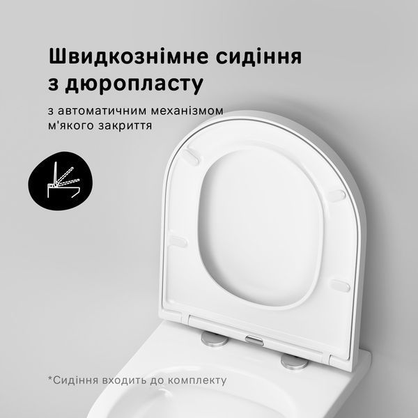 Унітаз підвісний FlashClean AM.PM Hit із сидінням мікроліфт CTA1700SC CTA1700SC фото