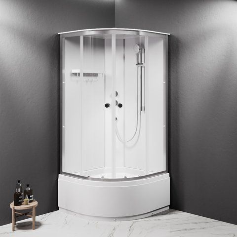 Душова кабіна, прозоре скло, профіль матовий хром, 90x90 см AM.PM X-Joy W94C-401A-090MT W94C-401A-090MT фото