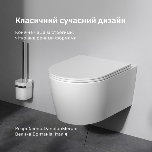 Унітаз підвісний 49 см AquaSpin AM.PM Func із сидінням мікроліфт, білий CFA1902SC CFA1902SC фото
