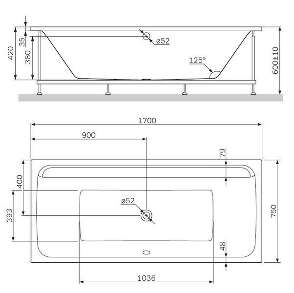 Каркас для ванни AM.PM Inspire 2.0 170x75 см W52A-170-075W-R W52A-170-075W-R фото