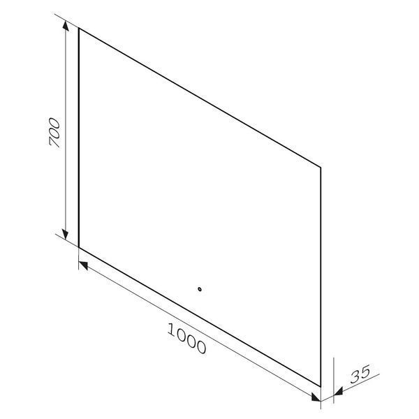 Дзеркало з інтер'єрною LED-підсвіткою, 100 см AM.PM X-Joy M85MOX11001WG38 M85MOX11001WG38 фото