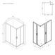 Душова огорожа Gem Square Slide 120x80 см, прозоре скло, чорний матовий профіль AM.PM Gem W90UG-403-120280-BT W90UG-403-120280-BT фото 8