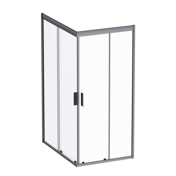 Душова огорожа Gem Square Slide 120x90 см, прозоре скло, чорний матовий профіль AM.PM Gem W90UG-403-120290-BT W90UG-403-120290-BT фото