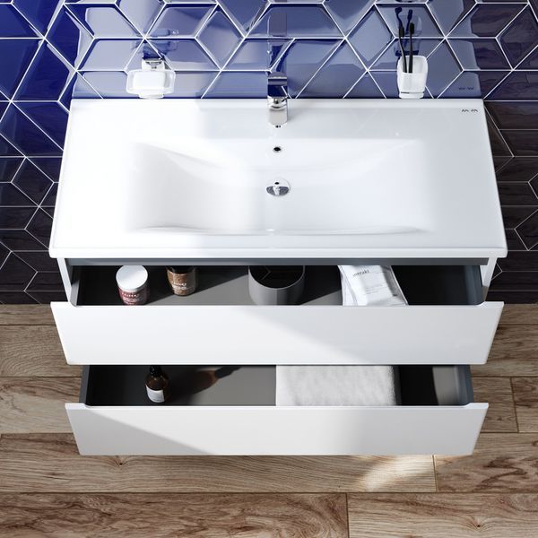 Тумба з раковиною підвісна, 100 см, 2 ящики AM.PM X-Joy M85-FHX1002-WC1002WG38 M85-FHX1002-WC1002WG38 фото