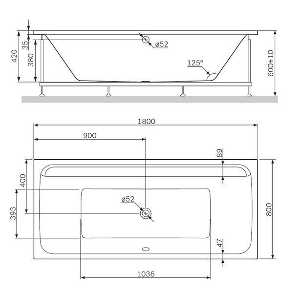 Каркас для ванни AM.PM Inspire 2.0 180x80 см W52A-180-080W-R W52A-180-080W-R фото