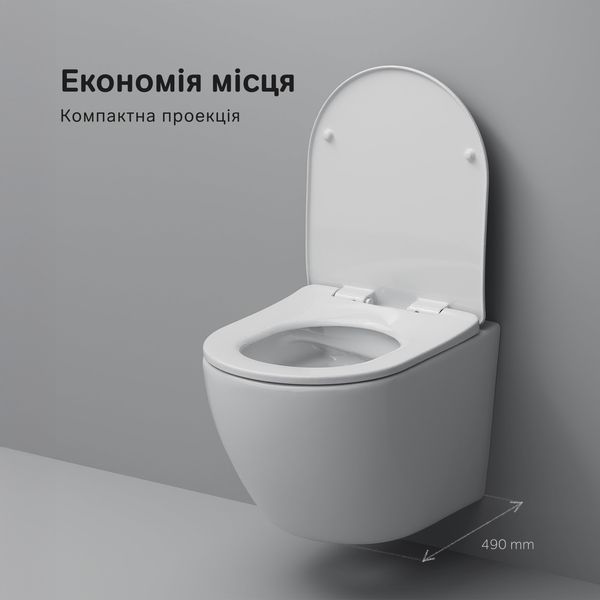 Унітаз підвісний безобідковий AM.PM X-Joy S із сидінням мікроліфт C85A1703SC C85A1703SC фото