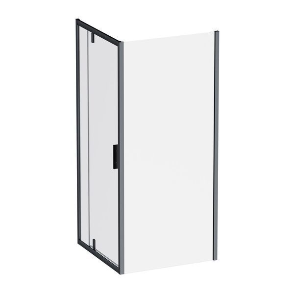 Душова огорожа Gem Square Pivot 90x90 см, без піддона, чорний профіль AM.PM Gem W90UG-404-9090-BT W90UG-404-9090-BT фото