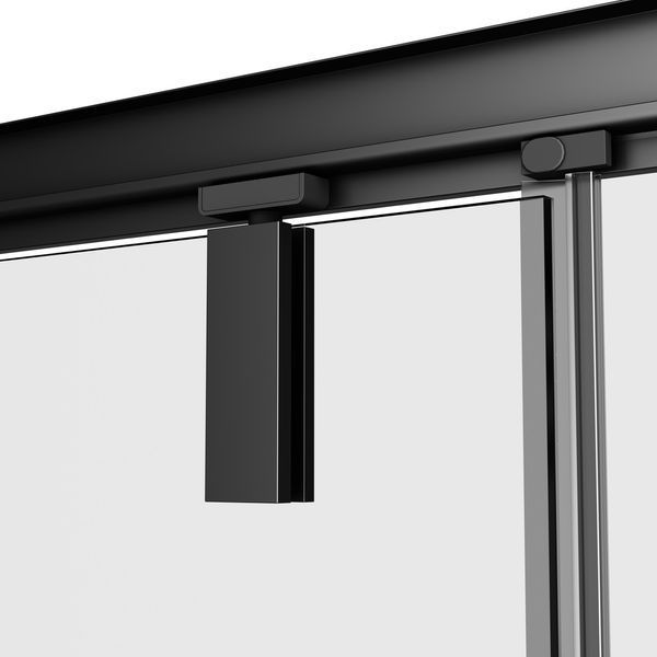 Душова огорожа Gem Square Pivot 90x90 см, без піддона, чорний профіль AM.PM Gem W90UG-404-9090-BT W90UG-404-9090-BT фото