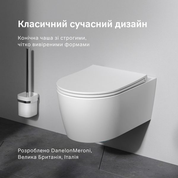 Унітаз підвісний 54 см AquaSpin AM.PM Func із сидінням мікроліфт, білий CFA1903SC CFA1903SC фото