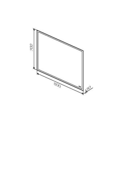 Дзеркало з LED-підсвічуванням по периметру, 80 см AM.PM Gem M91AMOX0801WG38 M91AMOX0801WG38 фото